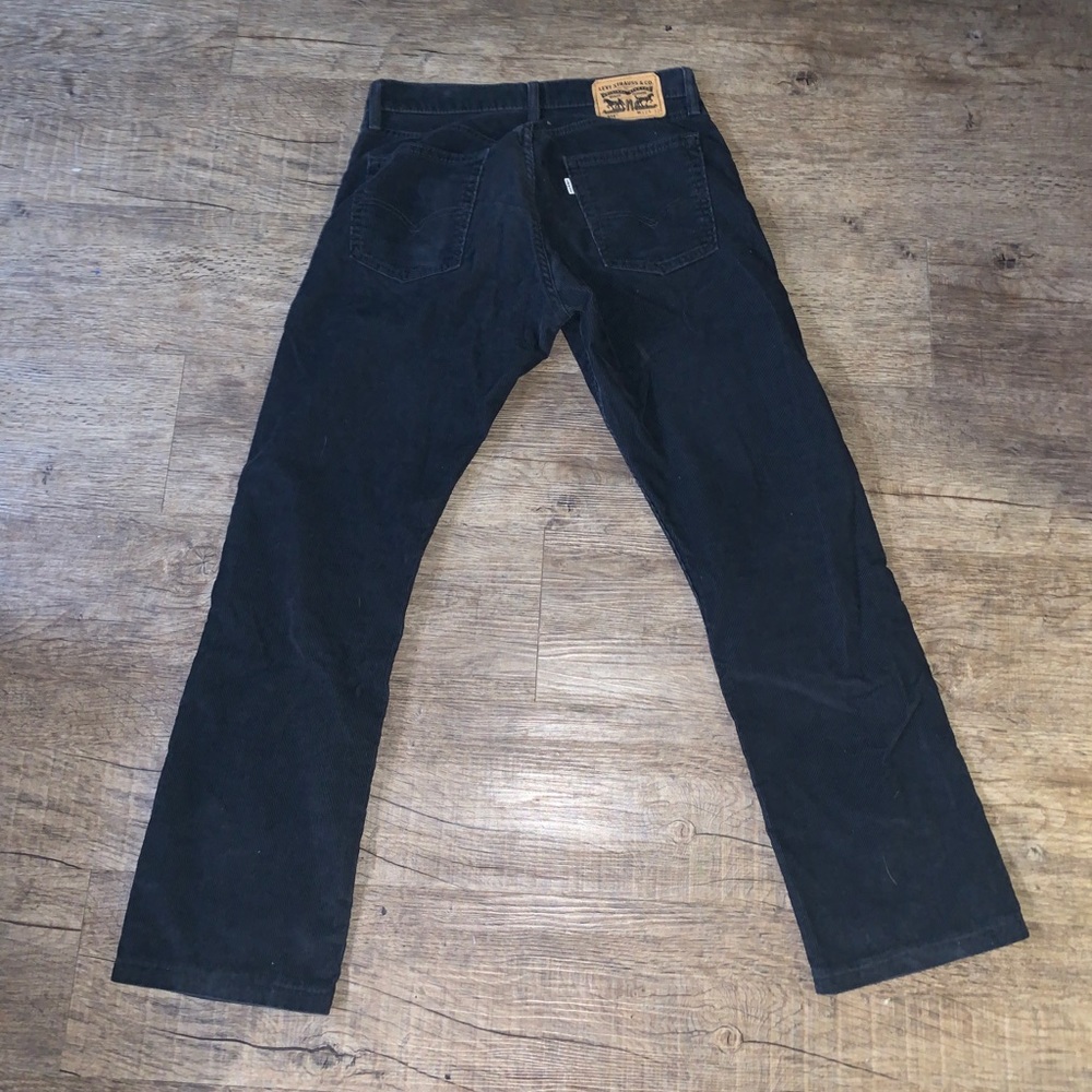 Black corduroy Levi’s jeans